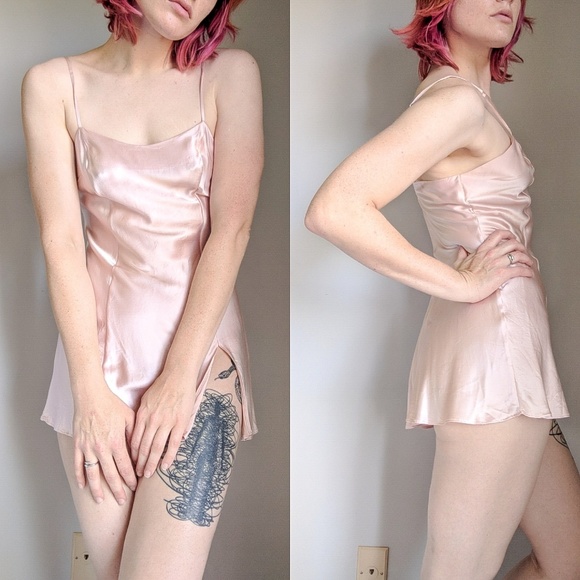 Victoria's Secret Other - Vintage silk Victoria's Secret chemise slip pink